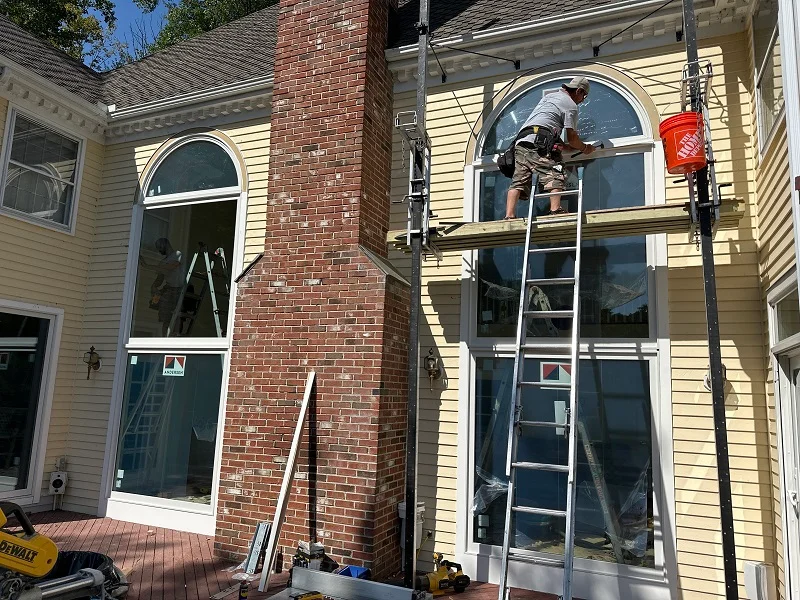 Properly flashed and sealed exterior around these Andersen windows